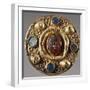 7th Century Round-Shaped Gold Fibula, from Tomb 57 at Castel Trosino, Italy-null-Framed Giclee Print