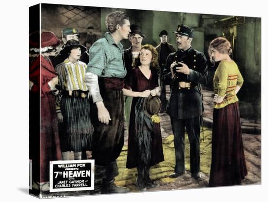 7th Heaven, (AKA Seventh Heaven), from Left, Charles Farrell, Janet Gaynor, Gladys Brockwell, 1927-null-Stretched Canvas