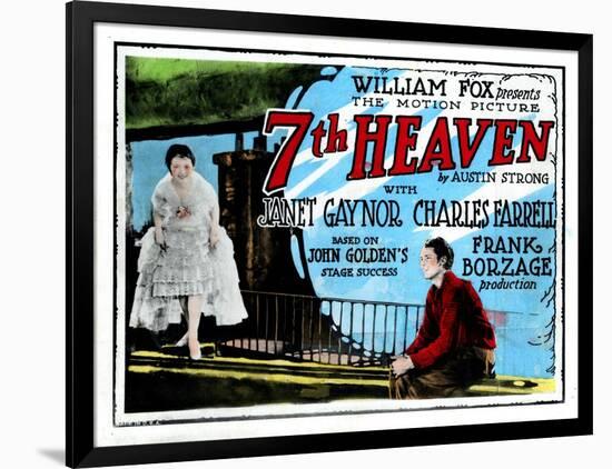 7th Heaven, (AKA Seventh Heaven), from Left, Janet Gaynor, Charles Farrell, 1927-null-Framed Art Print