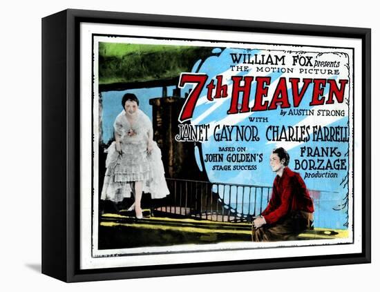 7th Heaven, (AKA Seventh Heaven), from Left, Janet Gaynor, Charles Farrell, 1927-null-Framed Stretched Canvas