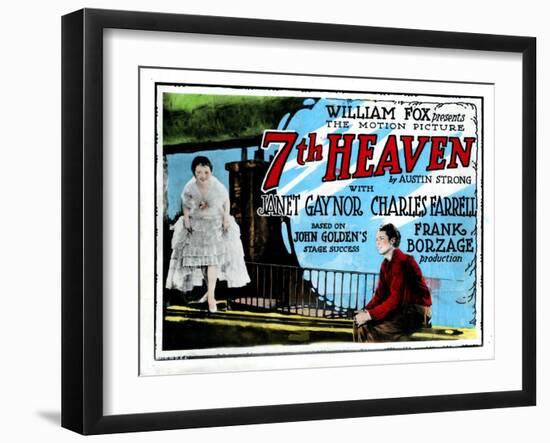 7th Heaven, (AKA Seventh Heaven), from Left, Janet Gaynor, Charles Farrell, 1927-null-Framed Art Print