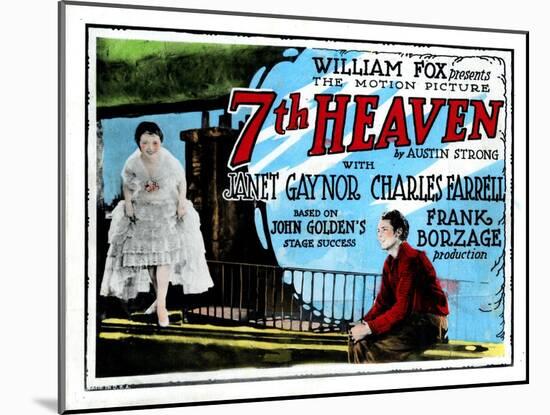 7th Heaven, (AKA Seventh Heaven), from Left, Janet Gaynor, Charles Farrell, 1927-null-Mounted Art Print