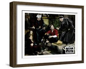 7th Heaven, (AKA Seventh Heaven), from Left, Janet Gaynor, Charles Farrell, Emile Chautard, 1927-null-Framed Art Print