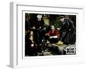 7th Heaven, (AKA Seventh Heaven), from Left, Janet Gaynor, Charles Farrell, Emile Chautard, 1927-null-Framed Art Print