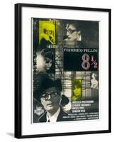 8 1/2, Directed by Federico Fellini, 1963-null-Framed Giclee Print