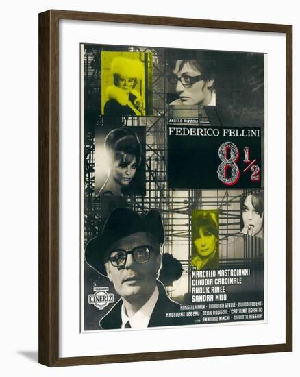 8 1/2, Directed by Federico Fellini, 1963-null-Framed Giclee Print