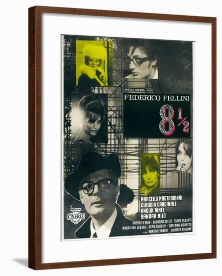 8 1/2, Directed by Federico Fellini, 1963-null-Framed Giclee Print