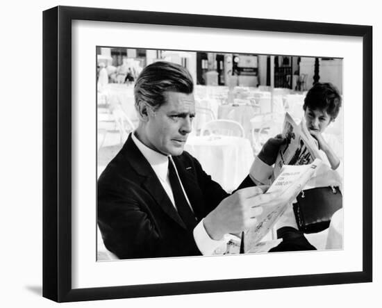 8 1/2, Marcello Mastroianni, Anouk Aimee, 1963-null-Framed Photo