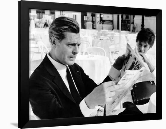 8 1/2, Marcello Mastroianni, Anouk Aimee, 1963-null-Framed Photo