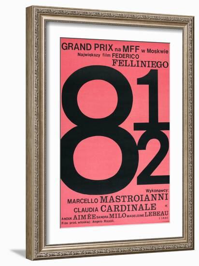 8 1/2, Polish poster, 1963-null-Framed Art Print