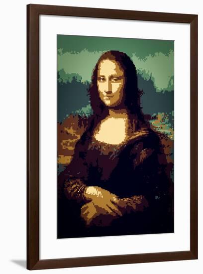 8-Bit Art Mona Lisa-null-Framed Poster