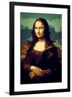 8-Bit Art Mona Lisa-null-Framed Poster