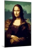 8-Bit Art Mona Lisa-null-Mounted Poster