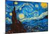 8-Bit Art The Starry Night-null-Mounted Poster
