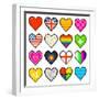 8-Bit Assorted Pixel Hearts-wongstock-Framed Premium Giclee Print