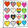 8-Bit Assorted Pixel Hearts-wongstock-Mounted Premium Giclee Print