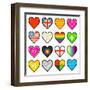 8-Bit Assorted Pixel Hearts-wongstock-Framed Art Print