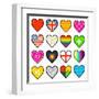 8-Bit Assorted Pixel Hearts-wongstock-Framed Art Print