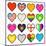 8-Bit Assorted Pixel Hearts-wongstock-Mounted Art Print