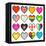 8-Bit Assorted Pixel Hearts-wongstock-Framed Stretched Canvas