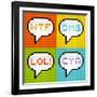 8-Bit Pixel 3-Letter Acronyms in Speech Bubbles-wongstock-Framed Art Print