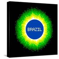 8-Bit Pixel-Art Brazil World Concept-wongstock-Stretched Canvas