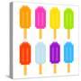 8-Bit Pixel-Art Ice Lollies of Different Colors and Fruity Flavors-wongstock-Stretched Canvas