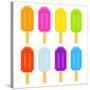 8-Bit Pixel-Art Ice Lollies of Different Colors and Fruity Flavors-wongstock-Stretched Canvas