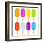 8-Bit Pixel-Art Ice Lollies of Different Colors and Fruity Flavors-wongstock-Framed Art Print