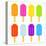 8-Bit Pixel-Art Ice Lollies of Different Colors and Fruity Flavors-wongstock-Stretched Canvas