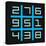 8-Bit Pixel Art Magic Square with Numbers 1-9-wongstock-Stretched Canvas