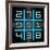 8-Bit Pixel Art Magic Square with Numbers 1-9-wongstock-Framed Art Print