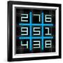 8-Bit Pixel Art Magic Square with Numbers 1-9-wongstock-Framed Art Print