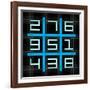 8-Bit Pixel Art Magic Square with Numbers 1-9-wongstock-Framed Art Print