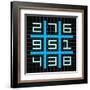 8-Bit Pixel Art Magic Square with Numbers 1-9-wongstock-Framed Art Print