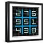 8-Bit Pixel Art Magic Square with Numbers 1-9-wongstock-Framed Art Print