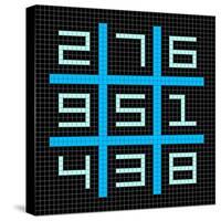 8-Bit Pixel Art Magic Square with Numbers 1-9-wongstock-Stretched Canvas