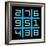 8-Bit Pixel Art Magic Square with Numbers 1-9-wongstock-Framed Art Print