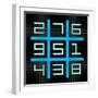 8-Bit Pixel Art Magic Square with Numbers 1-9-wongstock-Framed Art Print