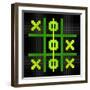 8-Bit Pixel Art Tic Tac Toe Game - Winning Position-wongstock-Framed Art Print