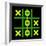 8-Bit Pixel Art Tic Tac Toe Game - Winning Position-wongstock-Framed Art Print