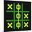 8-Bit Pixel Art Tic Tac Toe Game - Winning Position-wongstock-Mounted Art Print