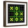 8-Bit Pixel Art Tic Tac Toe Game - Winning Position-wongstock-Framed Art Print