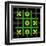 8-Bit Pixel Art Tic Tac Toe Game - Winning Position-wongstock-Framed Art Print