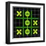 8-Bit Pixel Art Tic Tac Toe Game - Winning Position-wongstock-Framed Art Print