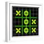 8-Bit Pixel Art Tic Tac Toe Game - Winning Position-wongstock-Framed Art Print
