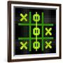 8-Bit Pixel Art Tic Tac Toe Game - Winning Position-wongstock-Framed Art Print