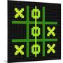 8-Bit Pixel Art Tic Tac Toe Game - Winning Position-wongstock-Mounted Art Print