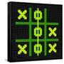 8-Bit Pixel Art Tic Tac Toe Game - Winning Position-wongstock-Framed Stretched Canvas