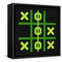 8-Bit Pixel Art Tic Tac Toe Game - Winning Position-wongstock-Framed Stretched Canvas